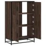 Aparador alto madera de ingeniería y metal marrón roble de , Aparadores - Ref: Foro24-849073, Precio: 103,81 €, Descuento: %
