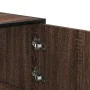 Aparador alto madera de ingeniería y metal marrón roble de , Aparadores - Ref: Foro24-849073, Precio: 103,81 €, Descuento: %
