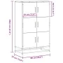 Aparador alto madera de ingeniería y metal marrón roble de , Aparadores - Ref: Foro24-849073, Precio: 103,81 €, Descuento: %