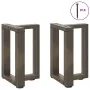 Patas de mesa centro forma T 2uds acero natural 28x25x(42-43)cm de , Patas para mesas - Ref: Foro24-4013023, Precio: 77,20 €,...