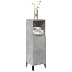 Armario de baño madera contrachapada gris hormigón 30x30x100 cm de , Tocadores de baño - Ref: Foro24-857110, Precio: 53,22 €,...