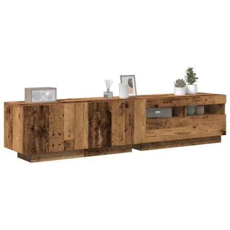 Mueble de TV luces LED madera roble artisan 180x35x40 cm de , Muebles TV - Ref: Foro24-3329164, Precio: 151,37 €, Descuento: %