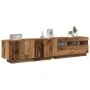 Mueble de TV luces LED madera roble artisan 180x35x40 cm de , Muebles TV - Ref: Foro24-3329164, Precio: 151,37 €, Descuento: %