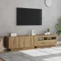Mueble de TV luces LED madera roble artisan 180x35x40 cm de , Muebles TV - Ref: Foro24-3329164, Precio: 151,37 €, Descuento: %
