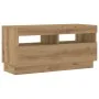 Mueble de TV luces LED madera roble artisan 180x35x40 cm de , Muebles TV - Ref: Foro24-3329164, Precio: 151,37 €, Descuento: %