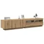 Mueble de TV luces LED madera roble artisan 200x35x40 cm de , Muebles TV - Ref: Foro24-3329166, Precio: 184,31 €, Descuento: %