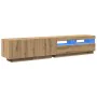 Mueble de TV luces LED madera roble artisan 200x35x40 cm de , Muebles TV - Ref: Foro24-3329166, Precio: 184,31 €, Descuento: %