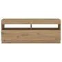 Mueble de TV luces LED madera roble artisan 200x35x40 cm de , Muebles TV - Ref: Foro24-3329166, Precio: 184,31 €, Descuento: %