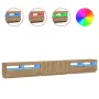 Mueble de TV luces LED madera roble artisan 300x35x40 cm de , Muebles TV - Ref: Foro24-3329170, Precio: 280,31 €, Descuento: %