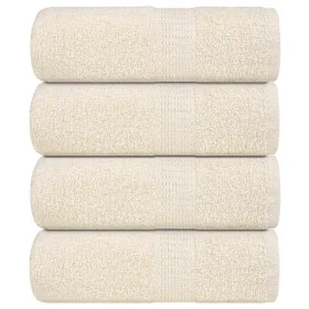 Toallas invitados 4 uds 100% algodón crema 30x50 cm 360 gsm de , Toallas - Ref: Foro24-136996, Precio: 17,55 €, Descuento: %