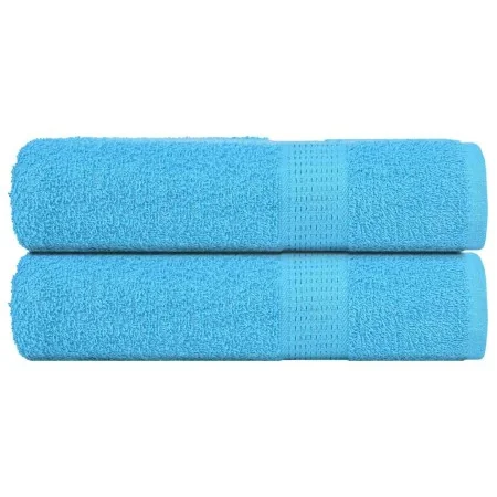 Toallas de ducha 2 uds 100% algodón turquesa 70x140 cm 360 gsm de , Toallas - Ref: Foro24-136977, Precio: 23,50 €, Descuento: %