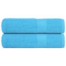 Toallas de Baño 2 uds 100% algodón turquesa 100x150 cm 360 gsm de , Toallas - Ref: Foro24-136980, Precio: 28,63 €, Descuento: %
