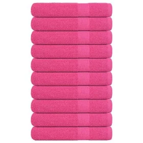 Toallas 10 uds 100% algodón rosa 100x200 cm 600 gsm de , Toallas - Ref: Foro24-137060, Precio: 129,99 €, Descuento: %