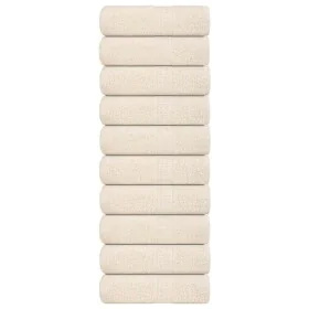 Toallas 10 uds 100% algodón crema 30x30 cm 360 gsm de , Toallas - Ref: Foro24-136994, Precio: 21,85 €, Descuento: %