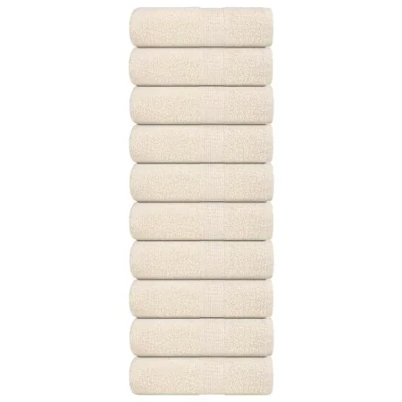 Toallas 10 uds 100% algodón crema 30x30 cm 360 gsm de , Toallas - Ref: Foro24-136994, Precio: 21,85 €, Descuento: %