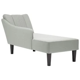 Chaise longue con reposabrazos derecho terciopelo gris claro de , Divanes - Ref: Foro24-4009792, Precio: 113,21 €, Descuento: %