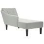 Chaise longue con reposabrazos derecho terciopelo gris claro de , Divanes - Ref: Foro24-4009792, Precio: 113,21 €, Descuento: %