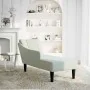 Chaise longue con reposabrazos derecho terciopelo gris claro de , Divanes - Ref: Foro24-4009792, Precio: 113,21 €, Descuento: %