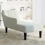 Chaise longue con reposabrazos derecho terciopelo gris claro de , Divanes - Ref: Foro24-4009792, Precio: 113,21 €, Descuento: %