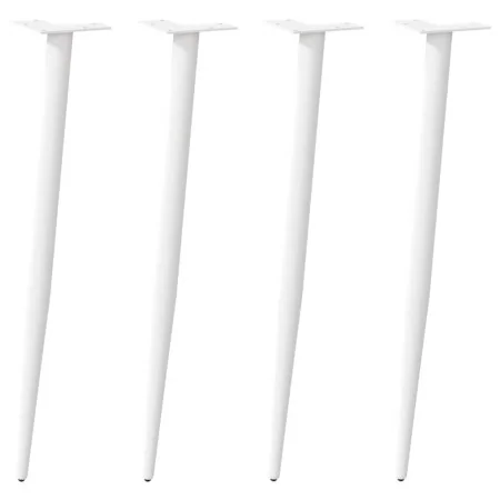 Patas para mesa de centro cónicas 4 uds acero blanco 72-73 cm de , Patas para mesas - Ref: Foro24-4012517, Precio: 59,24 €, D...