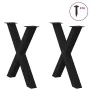 Patas para mesa de comedor en forma de X 2 uds acero negro by , Table legs - Ref: Foro24-4012976, Price: 103,39 €, Discount: %