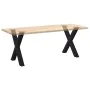 Patas para mesa de comedor en forma de X 2 uds acero negro by , Table legs - Ref: Foro24-4012976, Price: 103,39 €, Discount: %