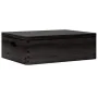 Caja de madera tapa y asas madera maciza pino negra 40x30x13 cm de , Cestas para almacenaje - Ref: Foro24-4017397, Precio: 28...