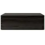 Caja de madera tapa y asas madera maciza pino negra 40x30x13 cm de , Cestas para almacenaje - Ref: Foro24-4017397, Precio: 28...