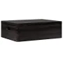 Caja de madera tapa y asas madera maciza pino negra 40x30x13 cm de , Cestas para almacenaje - Ref: Foro24-4017397, Precio: 28...