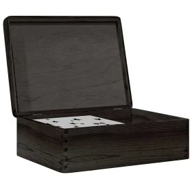 Caja de madera con tapa madera maciza de pino negra 40x30x13 cm de , Cestas para almacenaje - Ref: Foro24-4017395, Precio: 38...