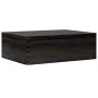 Caja de madera con tapa madera maciza de pino negra 40x30x13 cm de , Cestas para almacenaje - Ref: Foro24-4017395, Precio: 38...