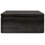 Caja de madera con tapa madera maciza de pino negra 40x30x13 cm de , Cestas para almacenaje - Ref: Foro24-4017395, Precio: 38...