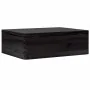 Caja de madera con tapa madera maciza de pino negra 40x30x13 cm de , Cestas para almacenaje - Ref: Foro24-4017395, Precio: 38...