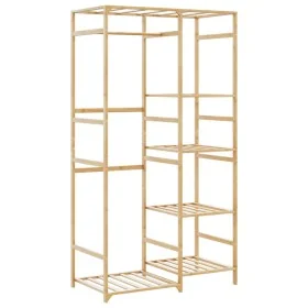 Perchero con estantes bambú 100x50x184,5 cm de , Organizadores de vestidores y perchas de barra - Ref: Foro24-4008920, Precio...
