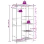 Perchero con estantes bambú 100x50x184,5 cm de , Organizadores de vestidores y perchas de barra - Ref: Foro24-4008920, Precio...