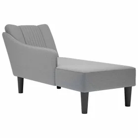Chaise longue con reposabrazos derecho tela gris claro de , Divanes - Ref: Foro24-4009800, Precio: 93,75 €, Descuento: %