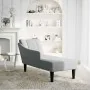 Chaise longue con reposabrazos derecho tela gris claro de , Divanes - Ref: Foro24-4009800, Precio: 93,75 €, Descuento: %