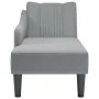 Chaise longue con reposabrazos derecho tela gris claro de , Divanes - Ref: Foro24-4009800, Precio: 93,75 €, Descuento: %