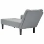 Chaise longue con reposabrazos derecho tela gris claro de , Divanes - Ref: Foro24-4009800, Precio: 93,75 €, Descuento: %