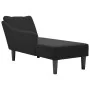 Chaise longue con reposabrazos derecho tela negra de , Divanes - Ref: Foro24-4009802, Precio: 114,26 €, Descuento: %