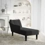 Chaise longue con reposabrazos derecho tela negra de , Divanes - Ref: Foro24-4009802, Precio: 114,26 €, Descuento: %