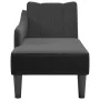 Chaise longue con reposabrazos derecho tela negra de , Divanes - Ref: Foro24-4009802, Precio: 114,26 €, Descuento: %