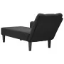 Chaise longue con reposabrazos derecho tela negra de , Divanes - Ref: Foro24-4009802, Precio: 114,26 €, Descuento: %