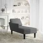 Chaise longue con cojín de tela de pana gris oscuro by , Daybeds - Ref: Foro24-4009816, Price: 121,06 €, Discount: %