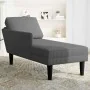 Chaise longue con cojín de tela de pana gris oscuro by , Daybeds - Ref: Foro24-4009816, Price: 121,06 €, Discount: %