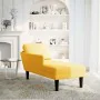 Chaise longue con cojín de tela de pana amarillo claro de , Divanes - Ref: Foro24-4009821, Precio: 120,78 €, Descuento: %