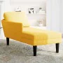 Chaise longue con cojín de tela de pana amarillo claro de , Divanes - Ref: Foro24-4009821, Precio: 120,78 €, Descuento: %