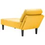 Chaise longue con cojín de tela de pana amarillo claro de , Divanes - Ref: Foro24-4009821, Precio: 120,78 €, Descuento: %