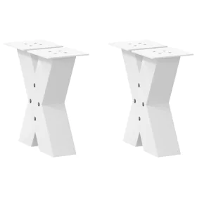 Patas de mesa de centro forma X 2uds acero blanco 30x(30-31) cm by , Table legs - Ref: Foro24-4012929, Price: 75,30 €, Discou...