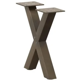 Patas de mesa centro forma X 2uds acero natural 30x(30-31) cm de , Patas para mesas - Ref: Foro24-4012871, Precio: 42,79 €, D...